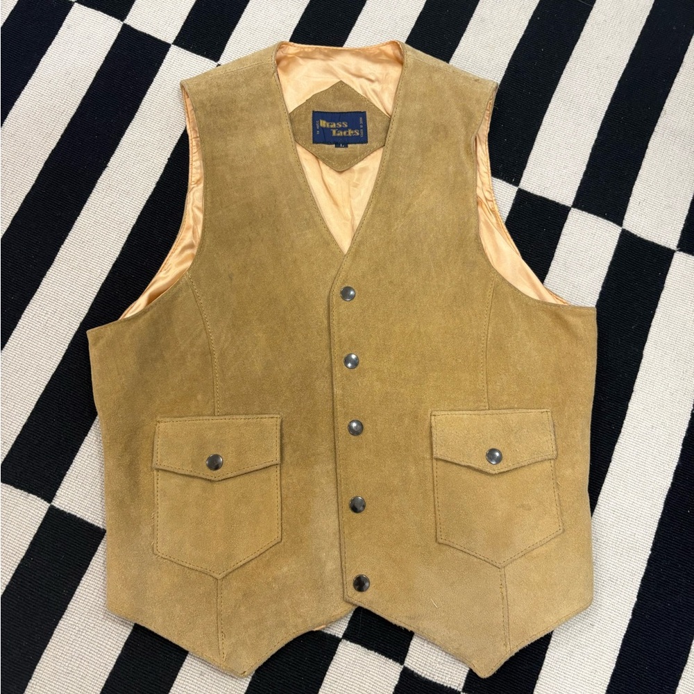 Vintage Tan leather Vest